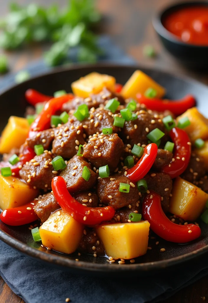 13 Beef and Potatoes Crock Pot Dinners That Even Picky Eaters Love - 12. Sweet and Sour Beef and Potatoes