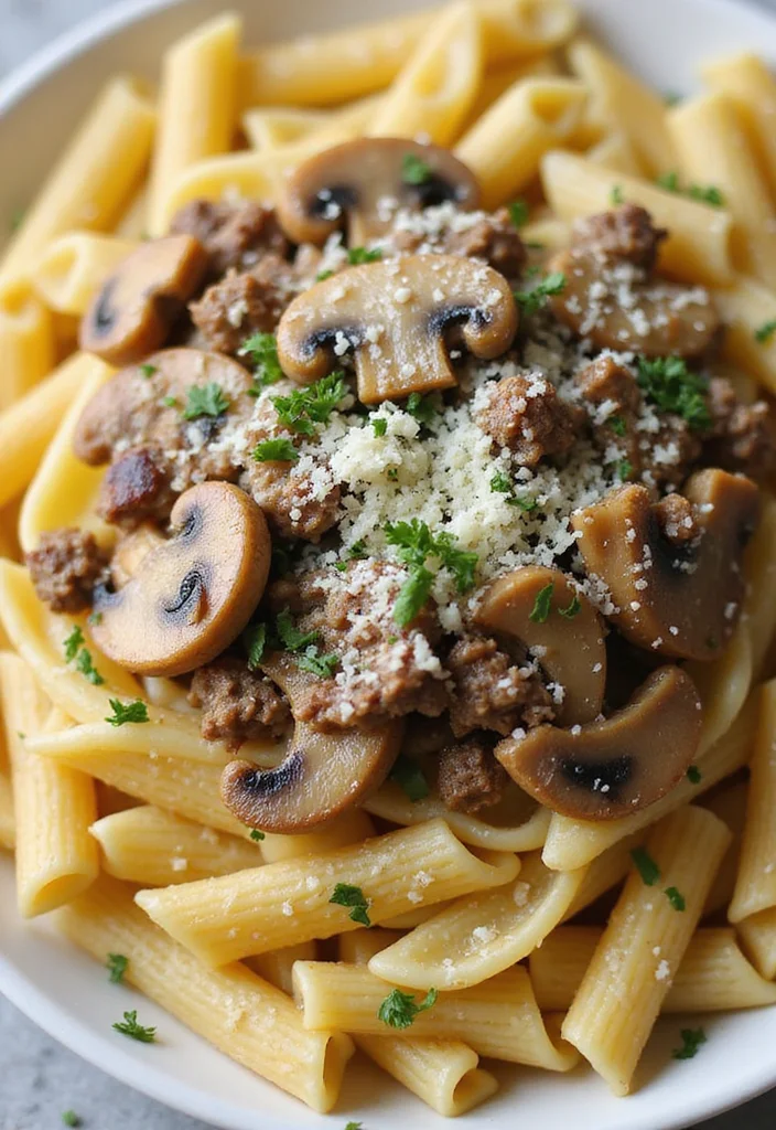 13 Easy Beef With Mushrooms Meals That Always Impress - 2. Creamy Beef and Mushroom Pasta