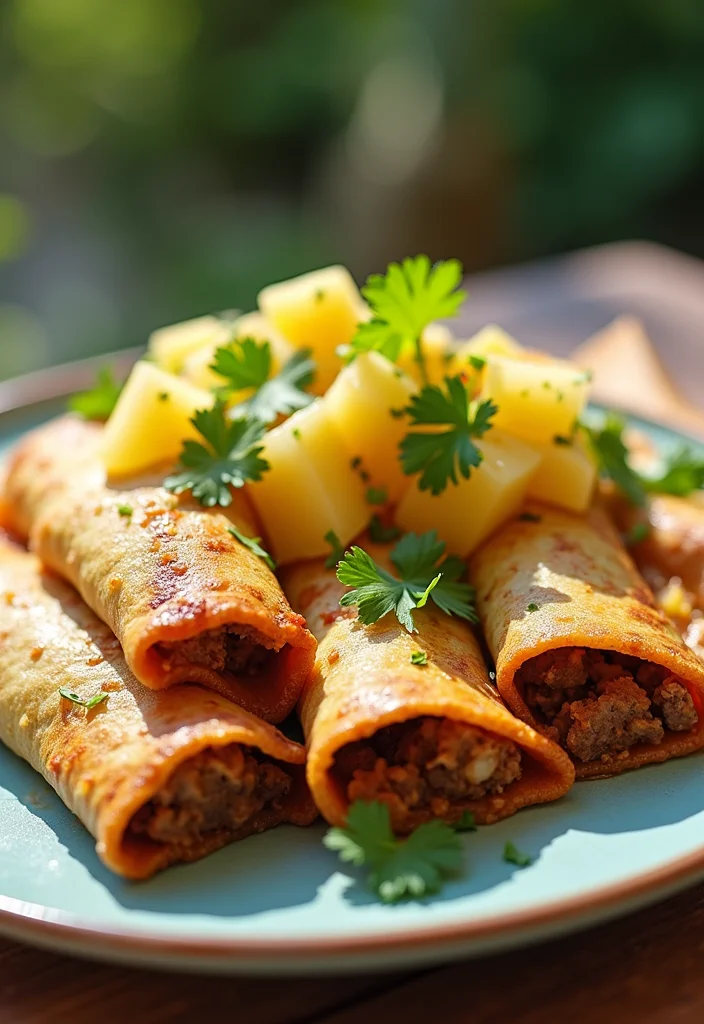 14 Beef Chimichanga Ideas That Make Dinner So Much Easier - 12. Beef Chimichanga with Pineapple Salsa