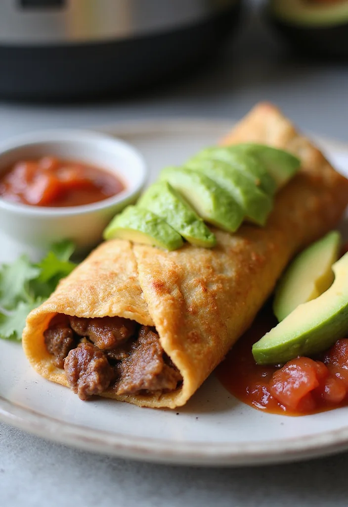 14 Beef Chimichanga Ideas That Make Dinner So Much Easier - 14. Air Fryer Beef Chimichanga