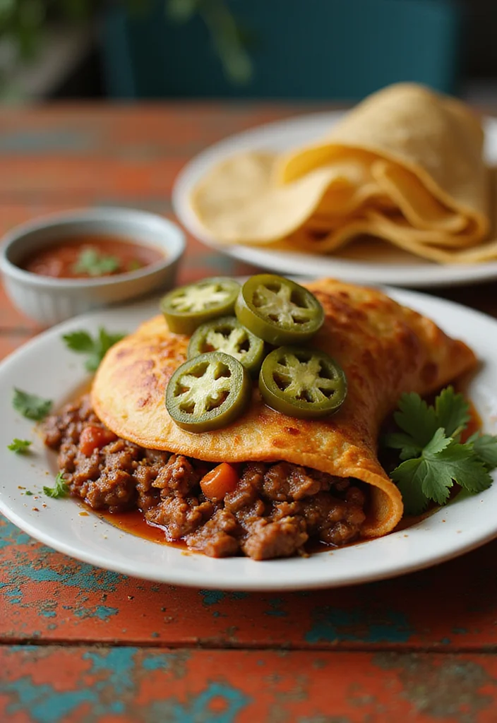 14 Beef Chimichanga Ideas That Make Dinner So Much Easier - 3. Spicy Beef Chimichanga with Jalapeños