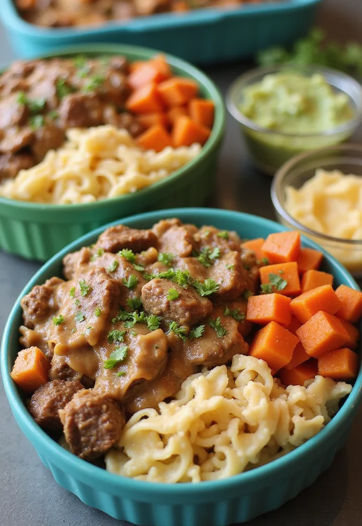 14 Beef Stroganoff With Cream Of Mushroom Ideas That Make Dinner So Much Easier - 11. Beef Stroganoff Meal Prep Bowls: Grab-and-Go Goodness