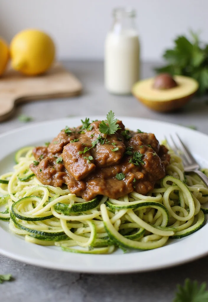 14 Beef Stroganoff With Cream Of Mushroom Ideas That Make Dinner So Much Easier - 9. Beef Stroganoff with Zoodles: A Low-Carb Delight