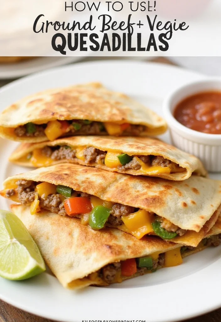 14 Ground Beef And Veggies Dinners That Even Picky Eaters Love - 7. Ground Beef and Veggie Quesadillas