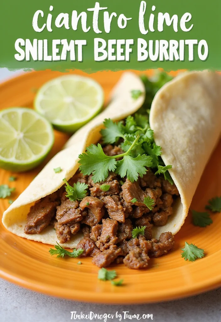 14 Shredded Beef Burritos Recipes Packed With Big Flavor - 14. Cilantro Lime Shredded Beef Burrito
