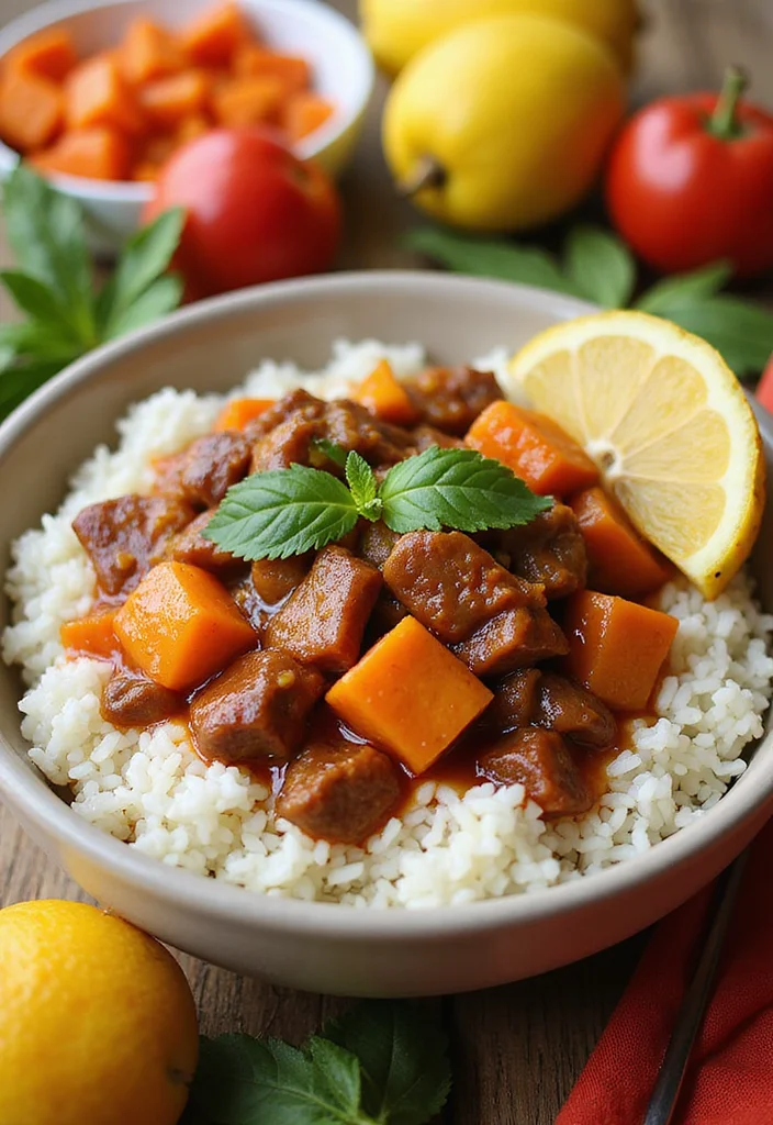 15 Easy Beef Stew With Rice Meals That Always Impress - 4. Sweet and Sour Beef Stew with Jasmine Rice