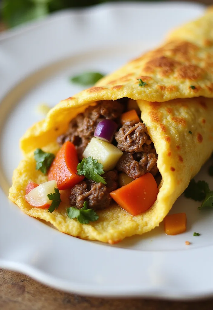 16 Genius Ways To Use Slow Cooker Pulled Beef Tonight - 15. Pulled Beef Omelette
