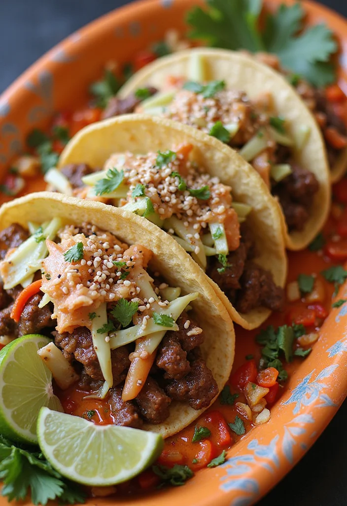 16 Underrated Baked Beef Tacos Recipes Worth Making - 13. Asian Beef Tacos