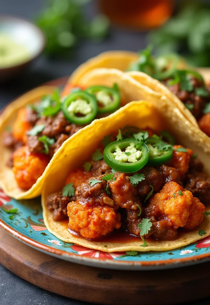 16 Underrated Baked Beef Tacos Recipes Worth Making - 3. Spicy Beef & Cauliflower Tacos