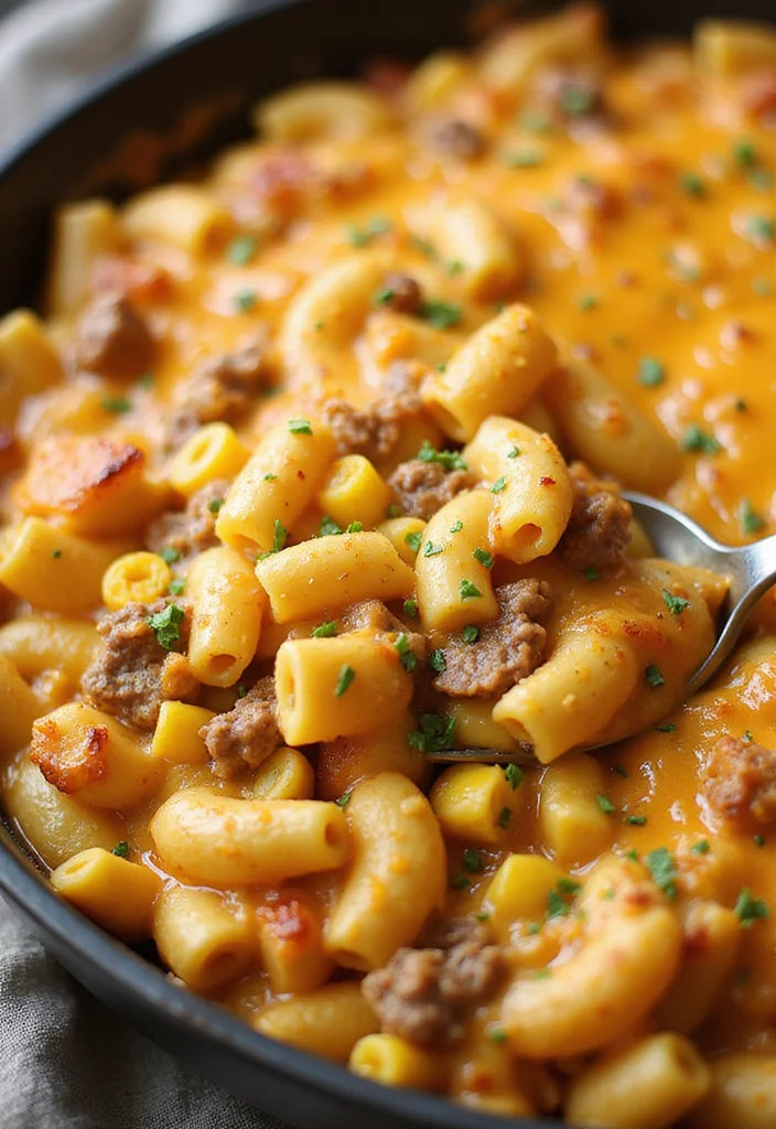 16 Underrated Mac And Cheese With Ground Beef Recipes Worth Making - 14. Cheesy Beef Mac and Corn Casserole
