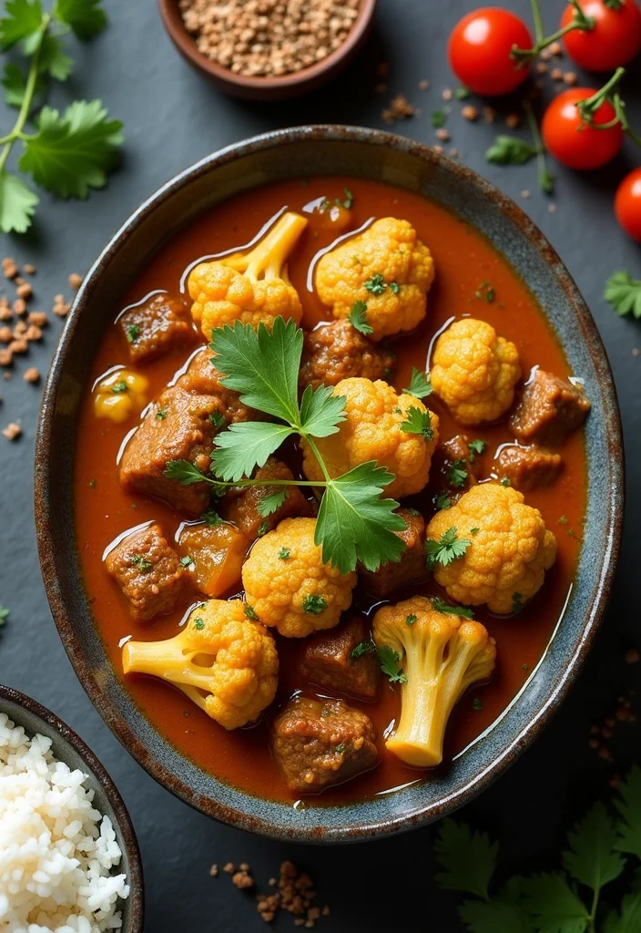 17 Fast & Flavorful Indian Beef Curry Recipes To Cook This Week - 14. Beef Curry with Cauliflower