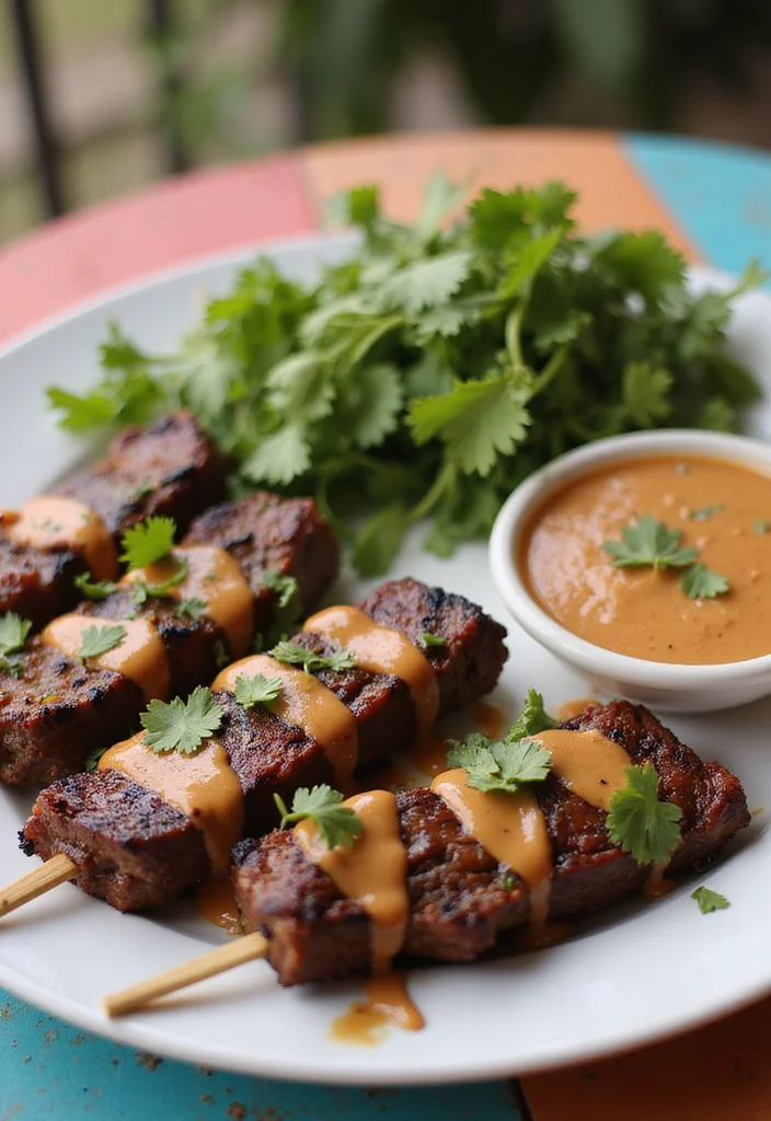 17 Genius Ways To Use Asian Beef Tonight - 9. Beef Satay Skewers