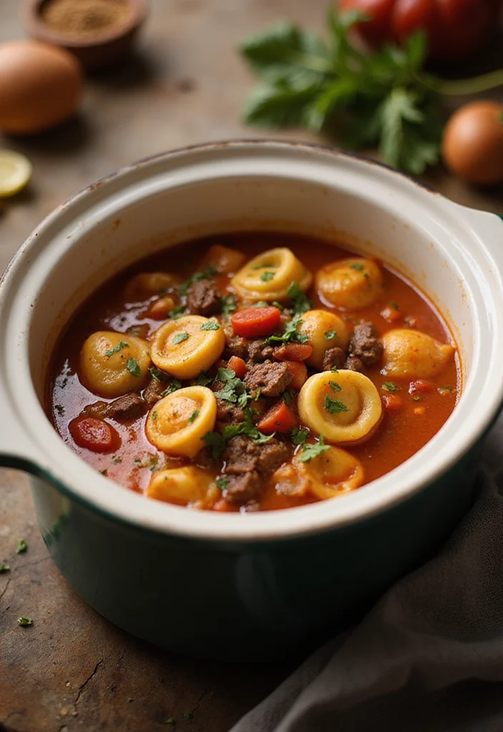 17 Underrated Beef Tortellini Soup Recipes Worth Making - 7. Slow Cooker Beef Tortellini Soup