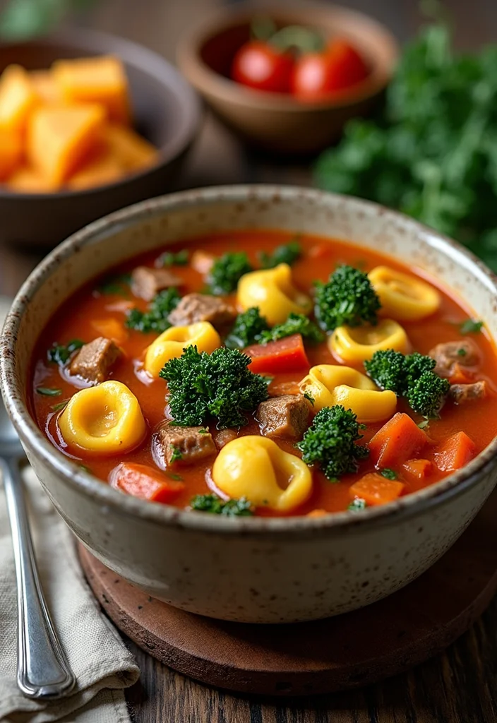 17 Underrated Beef Tortellini Soup Recipes Worth Making - 9. One-Pot Beef Tortellini Soup with Kale