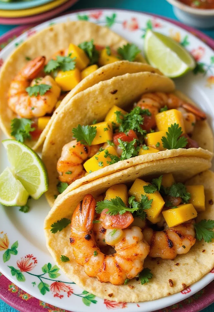 17 Yung Beef Y Kaydy Cain Recipes Packed With Big Flavor - 6. Yung Beef’s Grilled Shrimp Tacos with Mango Salsa
