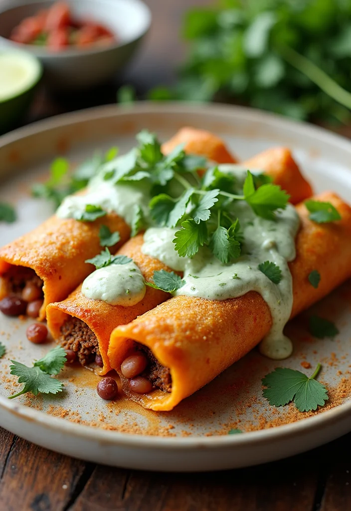 18 Beef And Bean Enchiladas Meals Perfect For Weeknight Cooking - 17. Beef and Bean Enchiladas with Cilantro Yogurt Sauce