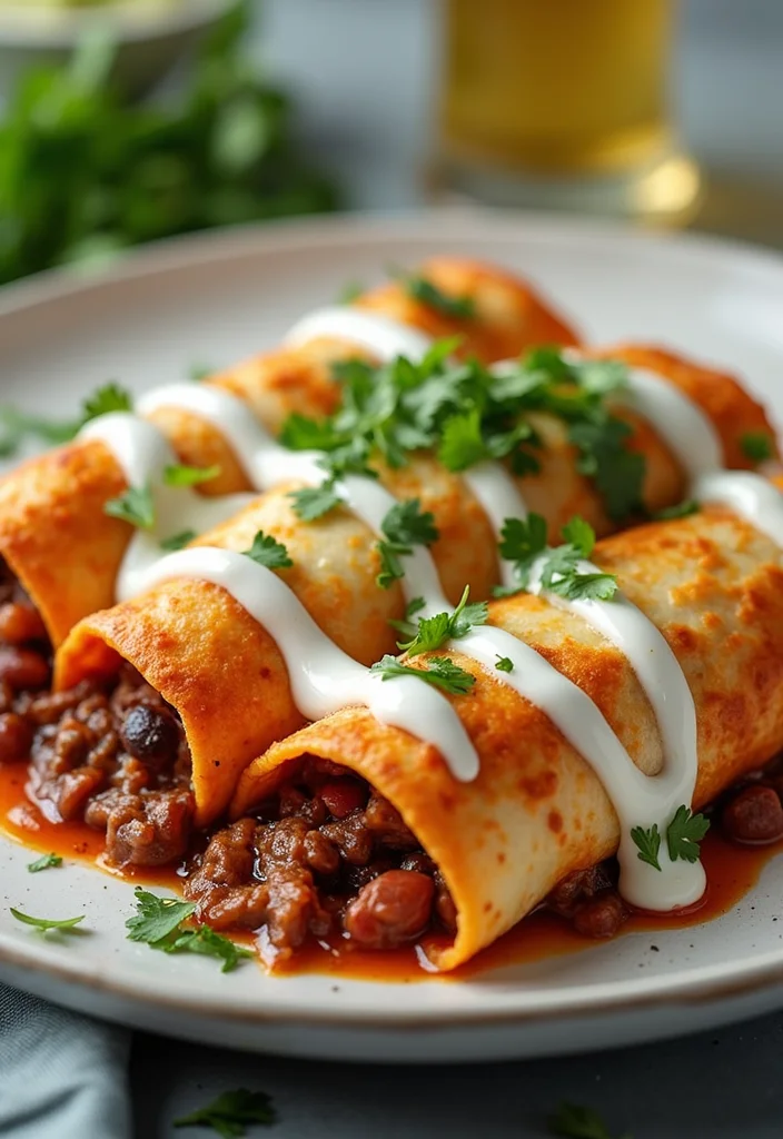 18 Beef And Bean Enchiladas Meals Perfect For Weeknight Cooking - 9. Beef and Bean Enchiladas with Ranch Dressing