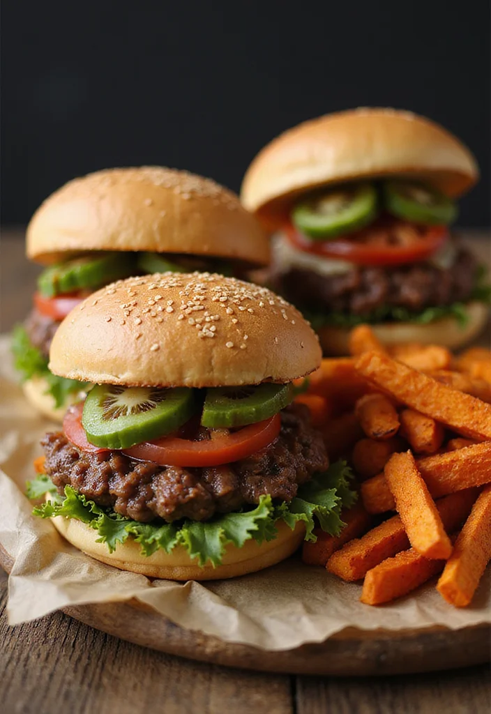 18 Minced Beef Recipes Healthy Recipes Everyone Is Searching For - 6. Minced Beef Burgers with Sweet Potato Fries