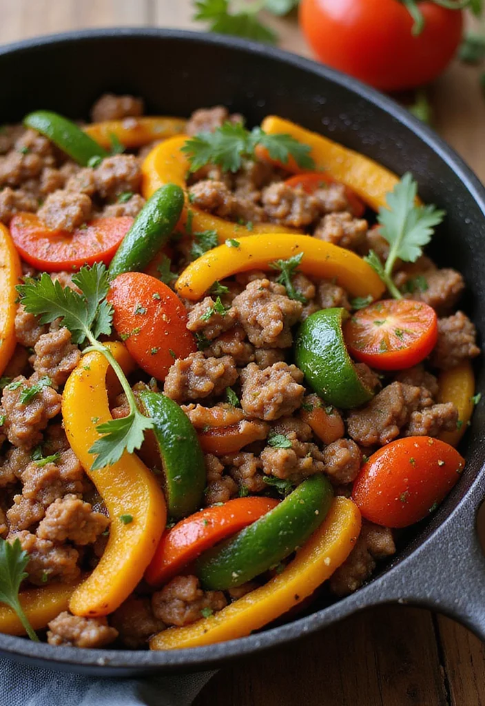 18 Minced Beef Recipes Healthy Recipes Everyone Is Searching For - 7. One-Pan Minced Beef and Veggie Skillet