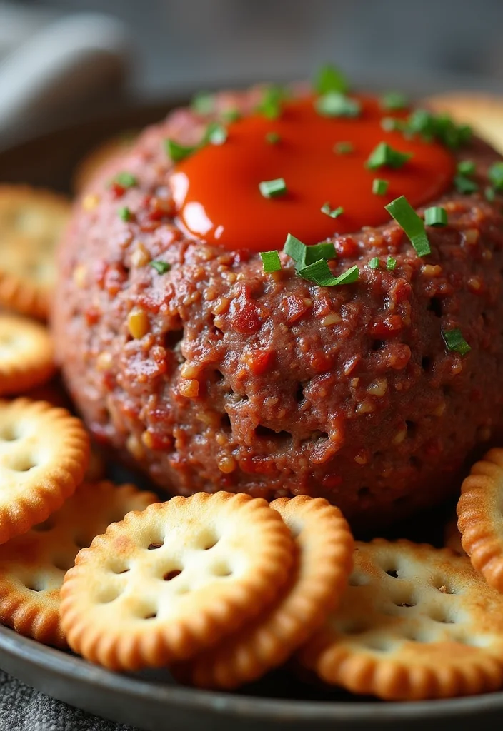 18 Must-Try Dried Beef Cheeseball Dishes For Busy Nights - 16. Dried Beef Cheeseball with Hot Sauce