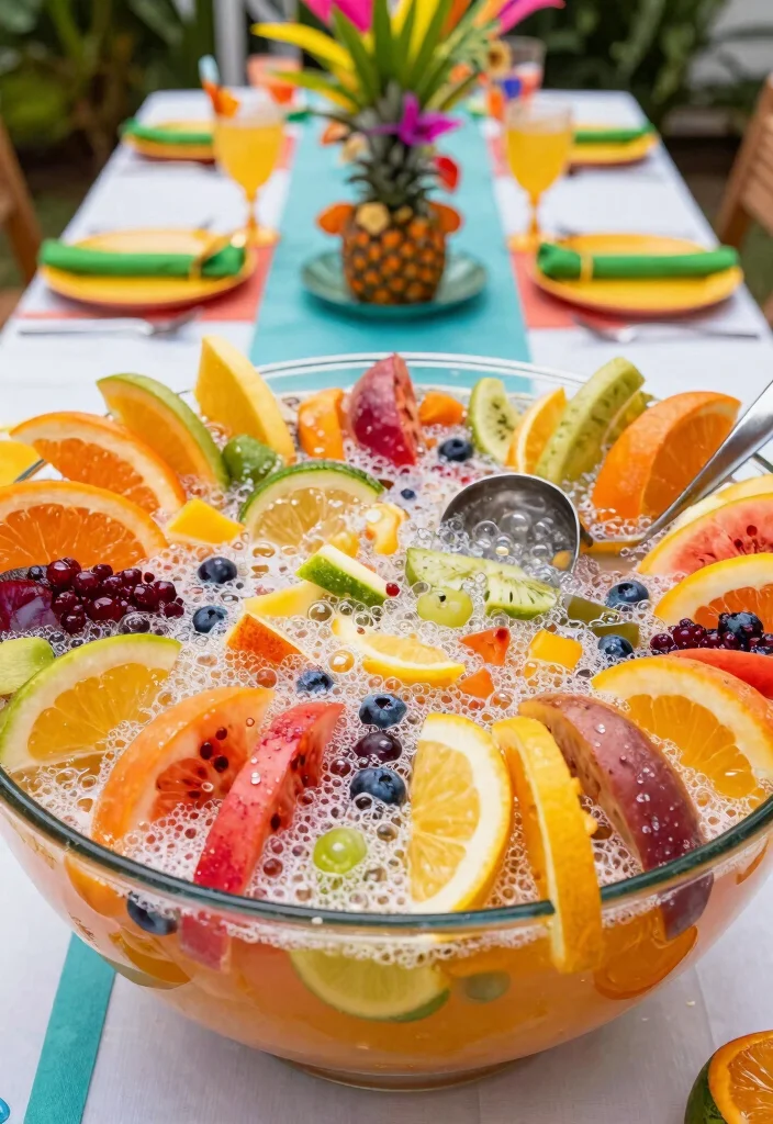 16 Coconut Rum Drinks Recipes Tropical Party Favorites - 7. Tropical Fruit Punch 1