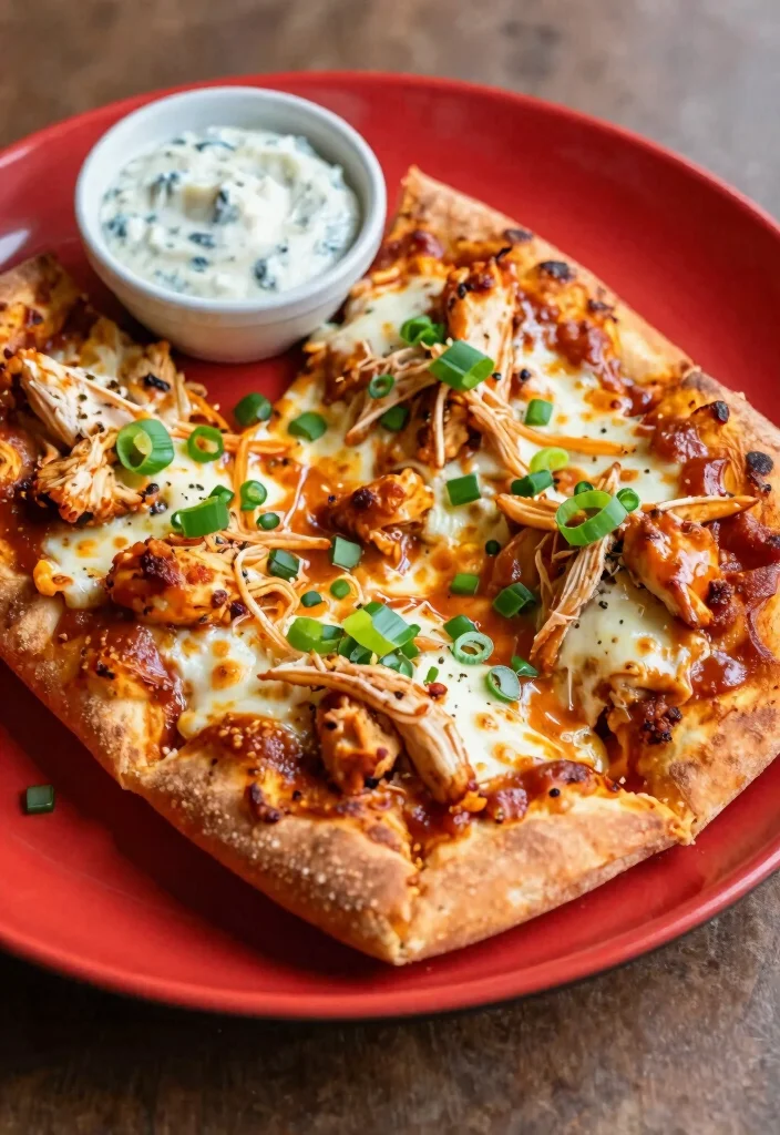 16 French Bread Pizza Recipes for Quick Customizable Dinners - 10. Buffalo Chicken French Bread Pizza 1