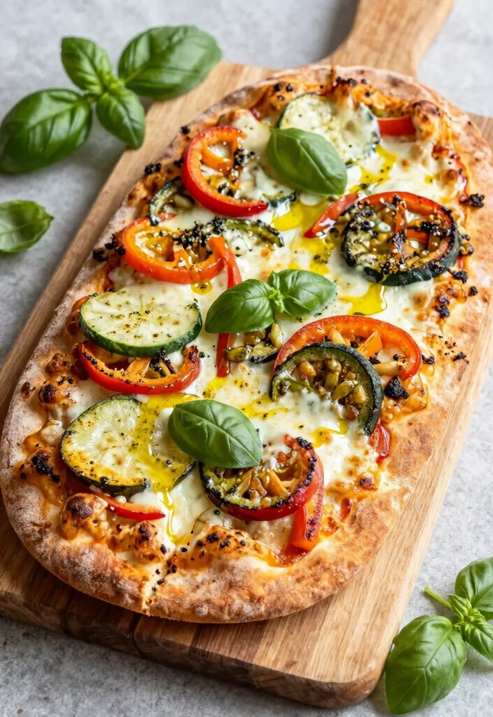16 French Bread Pizza Recipes for Quick Customizable Dinners - 11. Pesto Vegetable French Bread Pizza 1