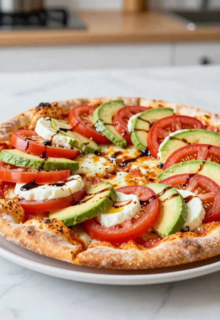 16 French Bread Pizza Recipes for Quick Customizable Dinners - 13. Caprese Style French Bread Pizza with Avocado 1