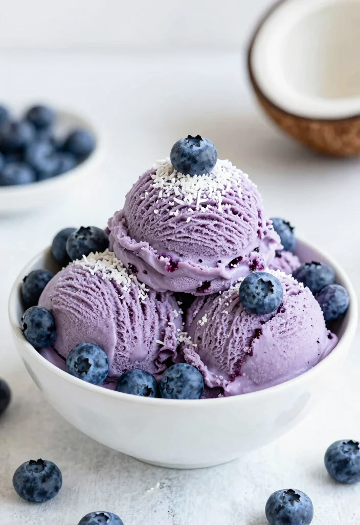 17 Guilt-Free Desserts: Dash Ice Cream Maker Recipes to Satisfy Your Sweet Tooth - 16. Blueberry Coconut Ice Cream 1
