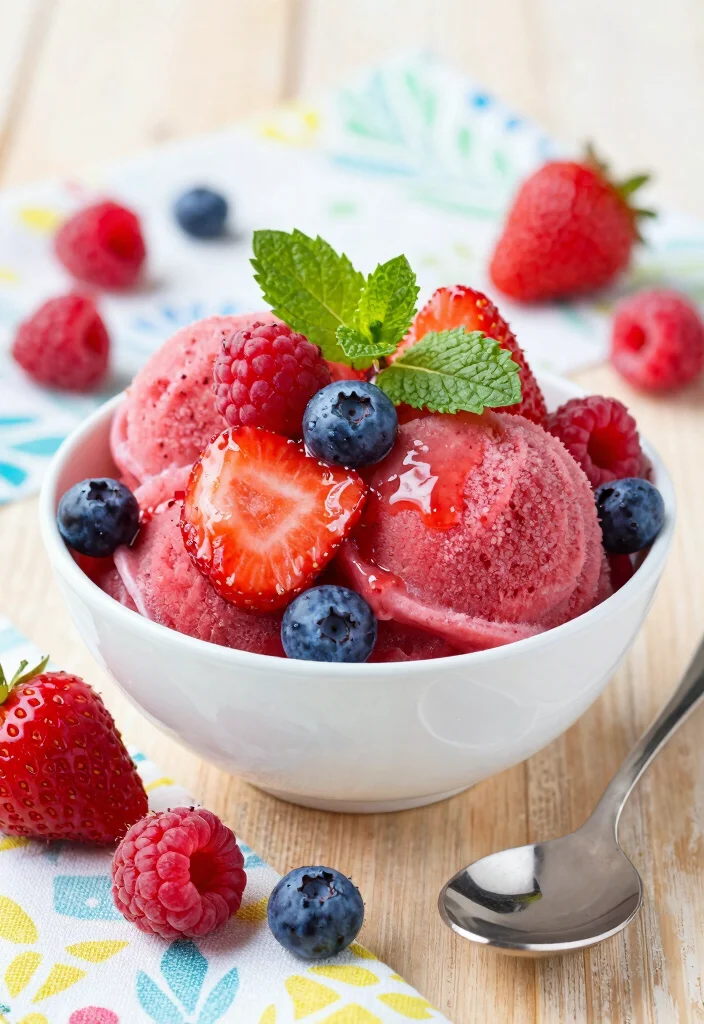 17 Guilt-Free Desserts: Dash Ice Cream Maker Recipes to Satisfy Your Sweet Tooth - 2. Fresh Berry Sorbet 1