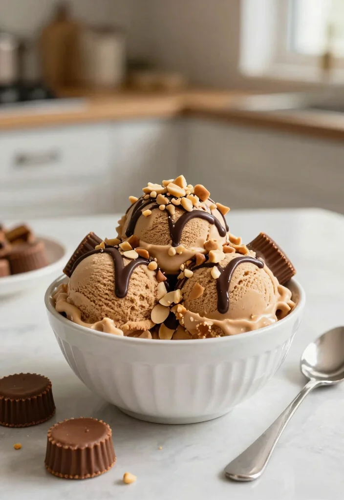 17 Guilt-Free Desserts: Dash Ice Cream Maker Recipes to Satisfy Your Sweet Tooth - 9. Peanut Butter Cup Ice Cream 1