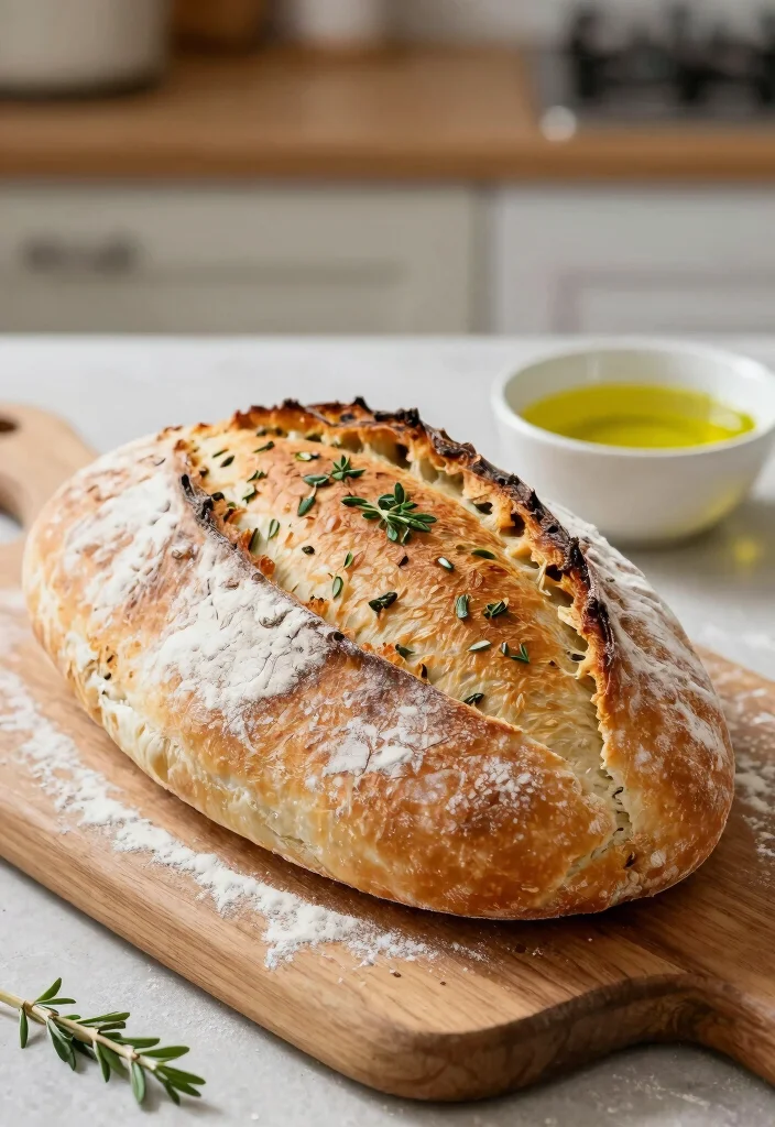 18 Dutch Oven Bread Recipes for a Crispy Crust and Perfect Rise - 7. Olive Oil Herb Bread 1