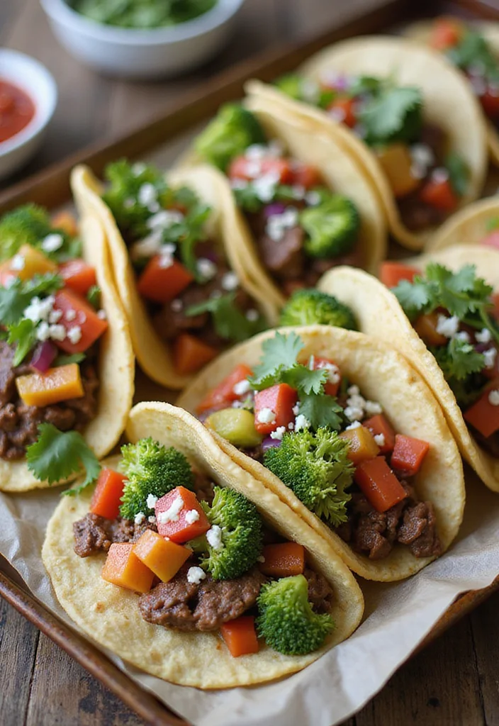 12 Sheet Pan Beef And Broccoli Recipes Packed With Big Flavor - 9. Sheet Pan Beef and Broccoli Tacos 1