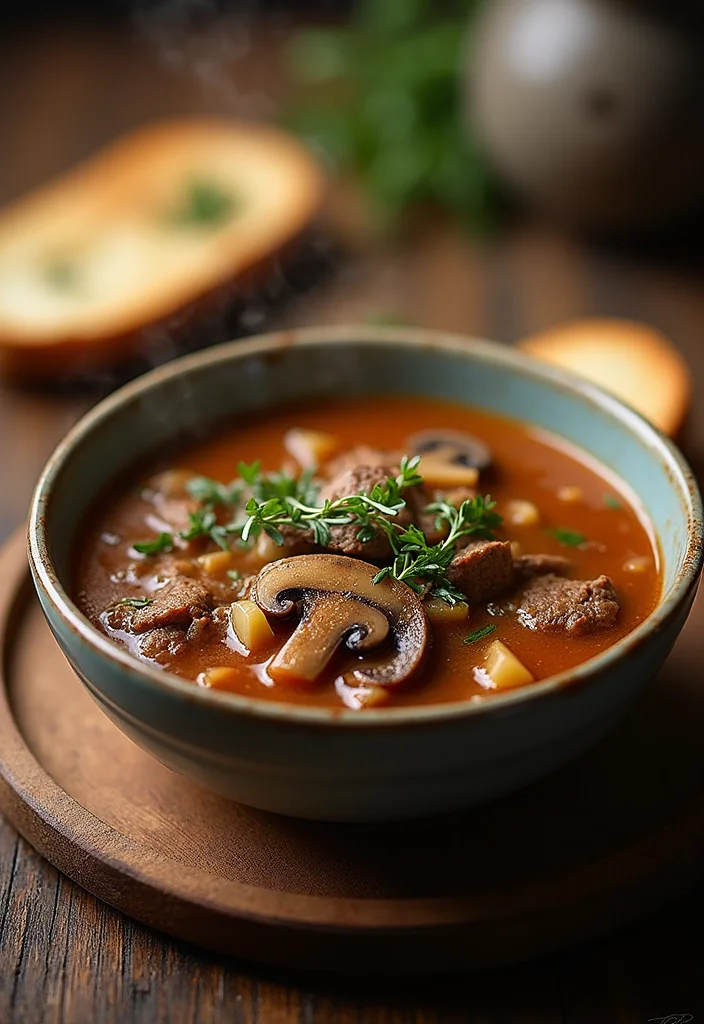 13 Easy Beef With Mushrooms Meals That Always Impress - 7. Beef and Mushroom Soup 1
