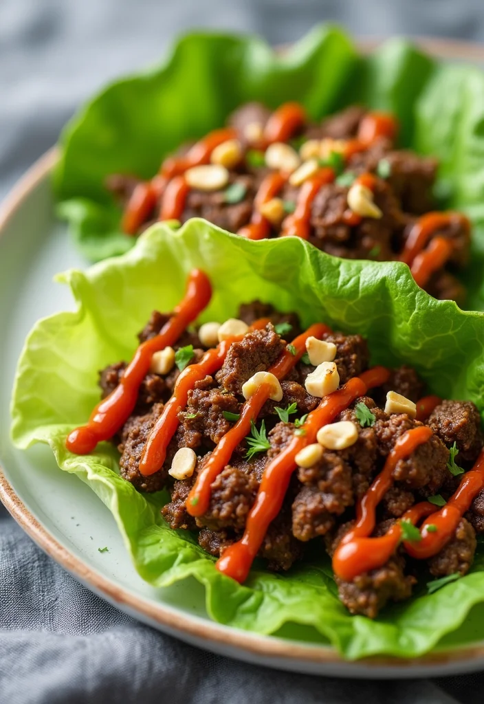 13 Korean Beef Lettuce Wraps Recipes That Taste Incredible - 12. Korean Beef Lettuce Wraps with Sriracha Sauce 1