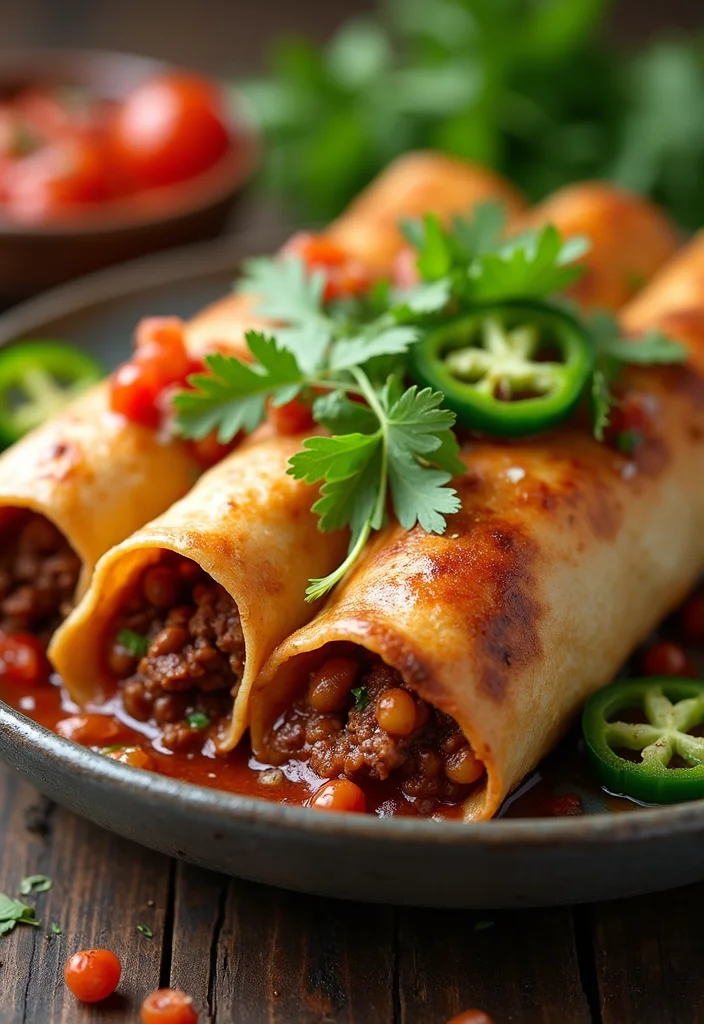 14 Beef Chimichanga Ideas That Make Dinner So Much Easier - 2. Beef and Bean Chimichanga 1