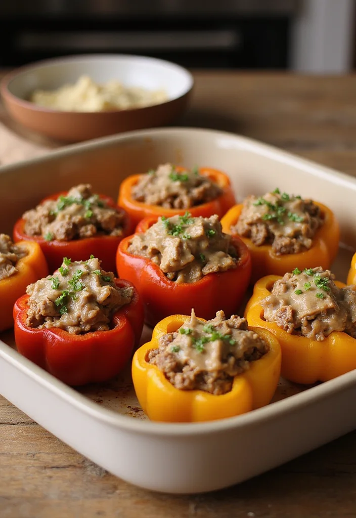 14 Beef Stroganoff With Cream Of Mushroom Ideas That Make Dinner So Much Easier - 7. Beef Stroganoff Stuffed Peppers: A Healthy Spin 1