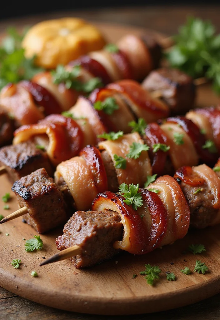 14 Comfort Food Beef Kabobs In Oven Dishes To Warm Your Night - 14. Beef & Bacon Kabobs 1