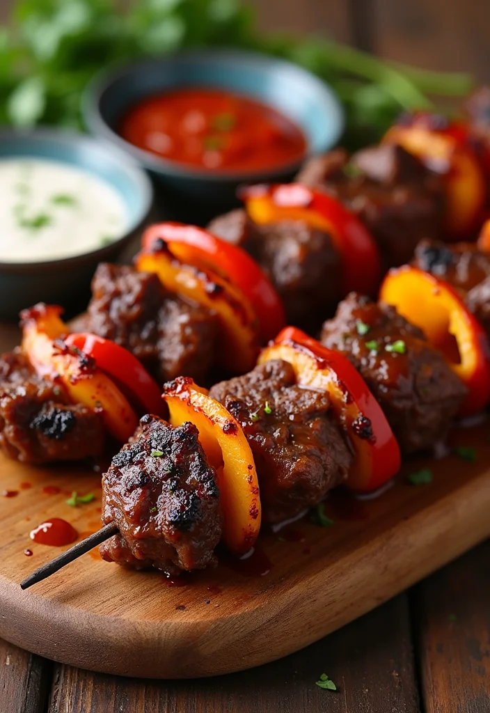 14 Comfort Food Beef Kabobs In Oven Dishes To Warm Your Night - 4. Spicy BBQ Beef Kabobs 1