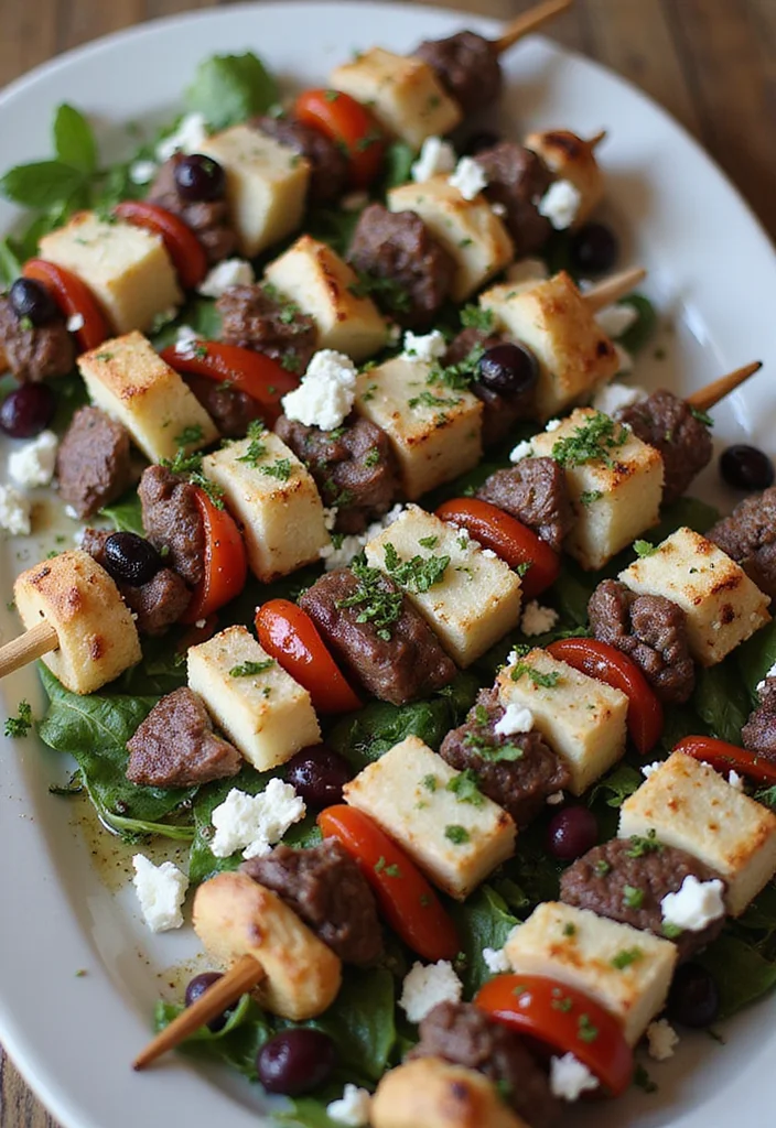 14 Comfort Food Beef Kabobs In Oven Dishes To Warm Your Night - 5. Greek Beef & Feta Kabobs 1
