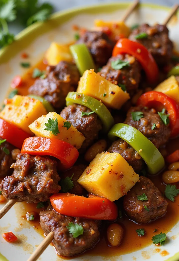 14 Comfort Food Beef Kabobs In Oven Dishes To Warm Your Night - 6. Sweet & Sour Beef Kabobs 1