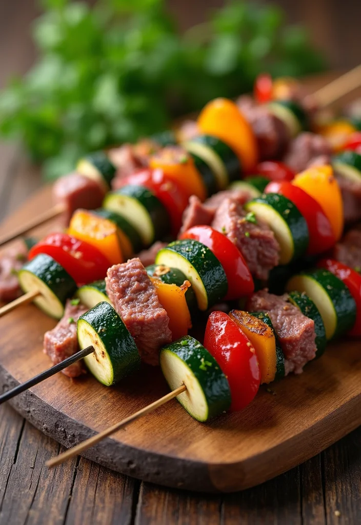 14 Comfort Food Beef Kabobs In Oven Dishes To Warm Your Night - 8. Beef & Zucchini Kabobs 1