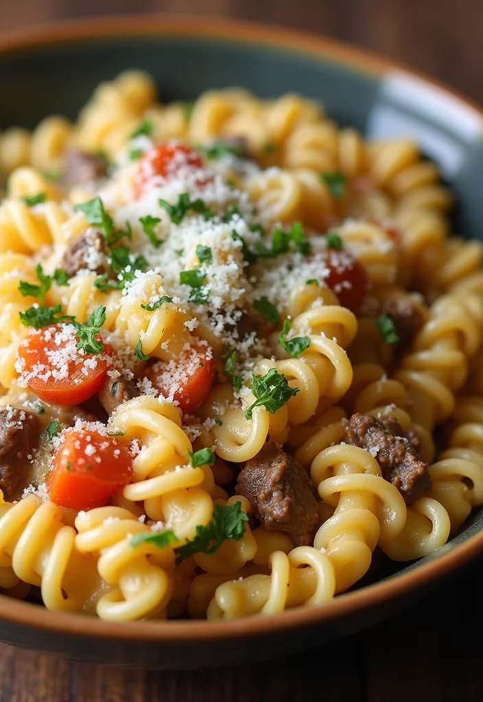 14 Ground Beef And Veggies Dinners That Even Picky Eaters Love - 12. Creamy Beef and Veggie Pasta 1