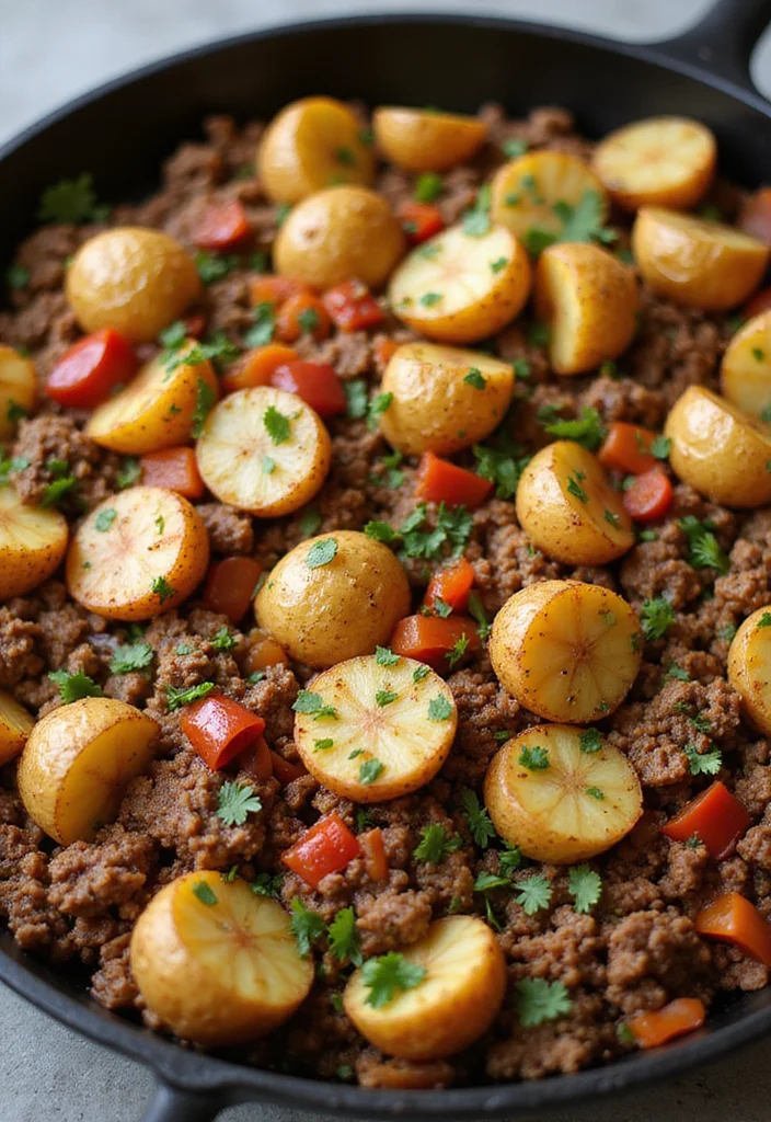 14 Ground Beef And Veggies Dinners That Even Picky Eaters Love - 6. Beef and Potato Hash 1