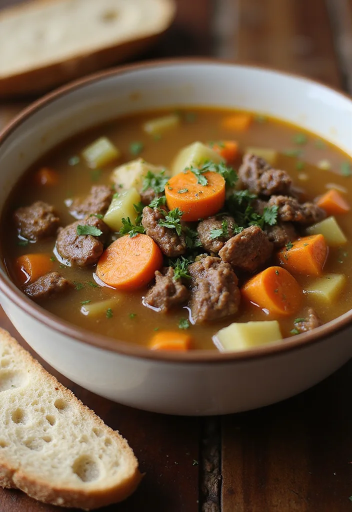14 Ground Beef And Veggies Dinners That Even Picky Eaters Love - 8. Beef and Veggie Soup 1