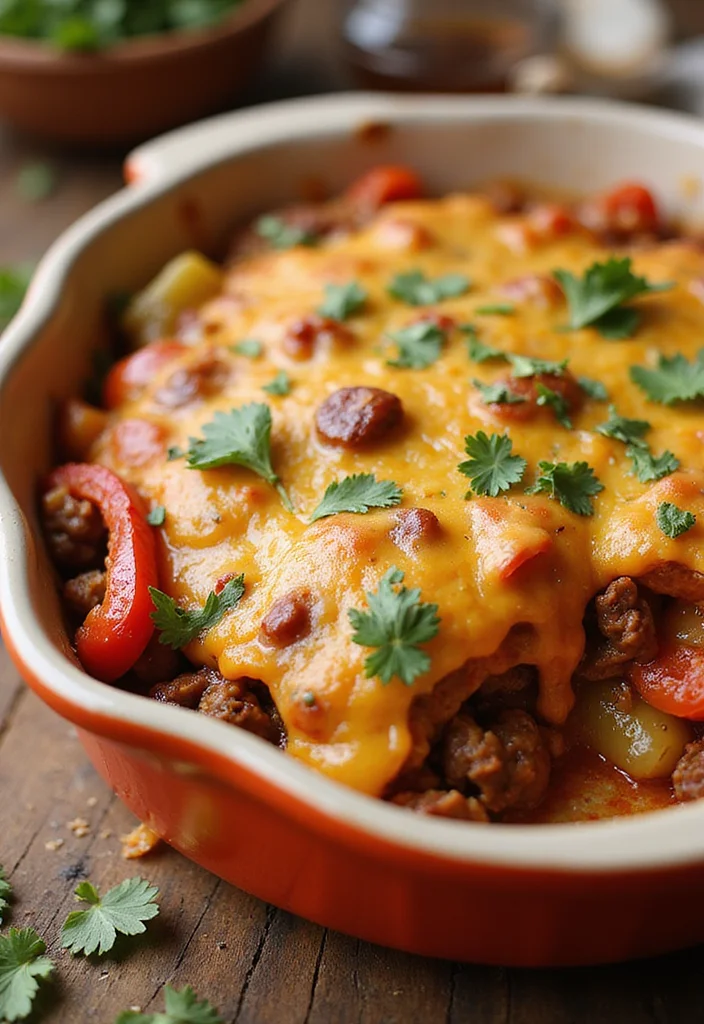 14 Ground Beef Mexican Casserole Meals Perfect For Weeknight Cooking - 10. Spicy Beef and Bell Pepper Casserole 1