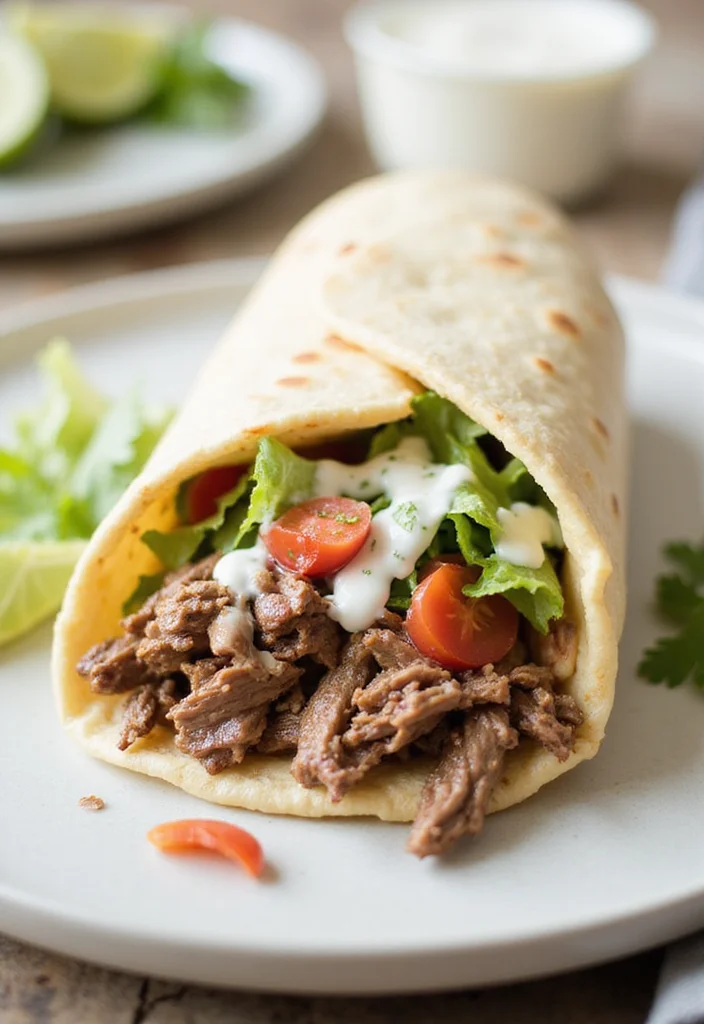 14 Shredded Beef Burritos Recipes Packed With Big Flavor - 10. Creamy Ranch Shredded Beef Burrito 1