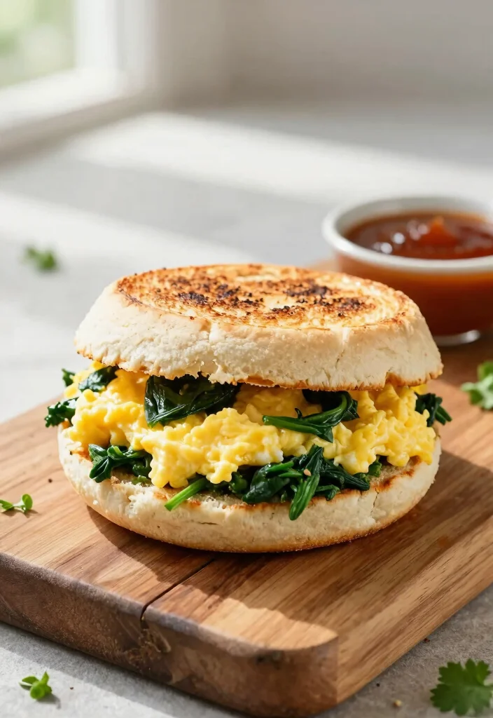 15 Bread and Egg Recipes: Simple Comfort Meals - 2. Egg and Spinach Breakfast Sandwich 1