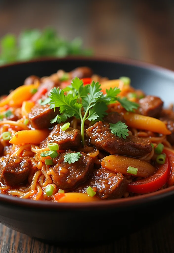 15 Comfort Food Beef And Noodles Dishes To Warm Your Night - 3. Spicy Beef and Noodle Stir Fry 1