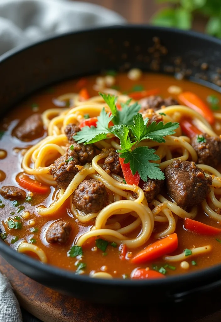 15 Comfort Food Beef And Noodles Dishes To Warm Your Night - 9. Beef and Noodle Skillet 1